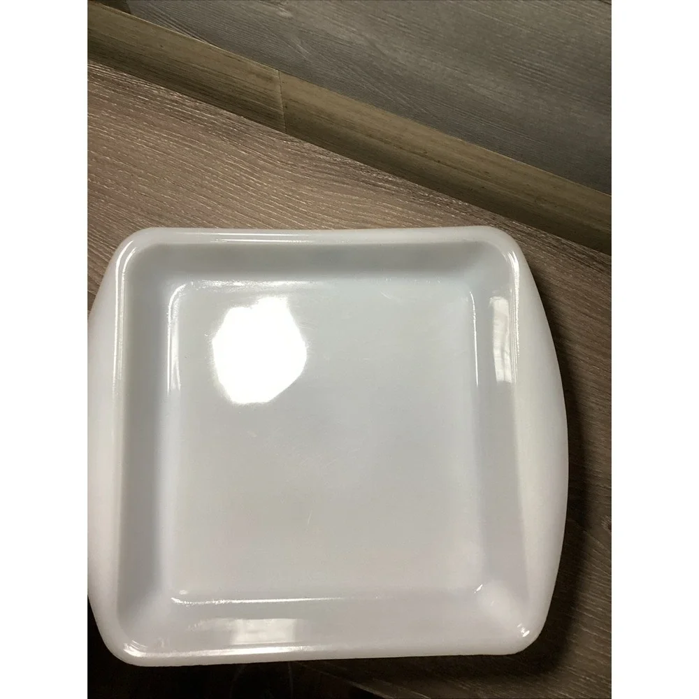 Glasbake Green Daisy 8x8 Glass Baking Dish Ovenware J2428
